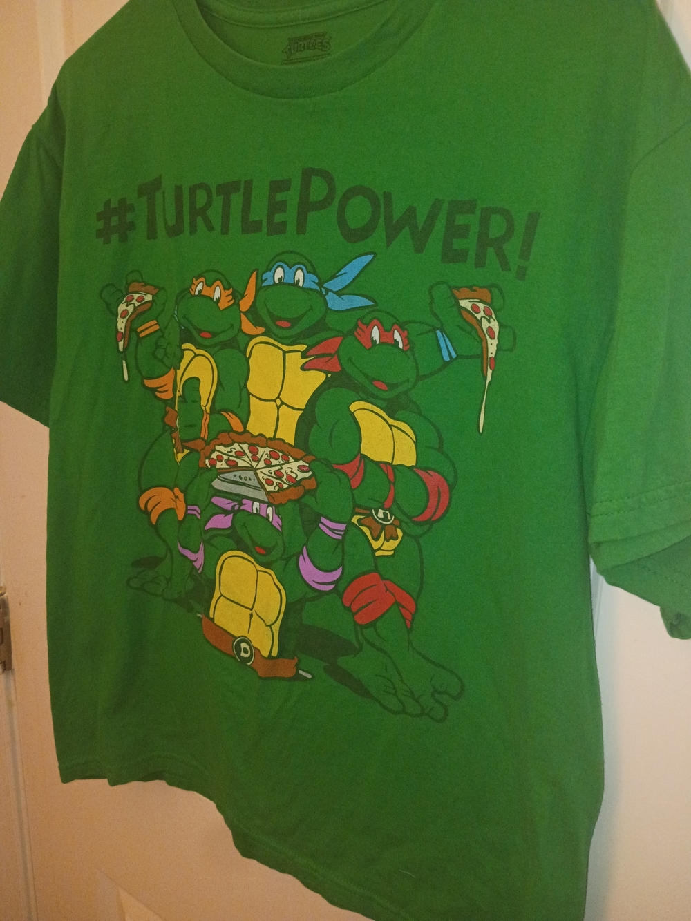 Teenage Mutant Ninja Turtles #TurtlePower Green Short Sleeve Tee - Picture 3 of 5